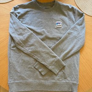 Mens Patagonia grey crew neck sweater - L